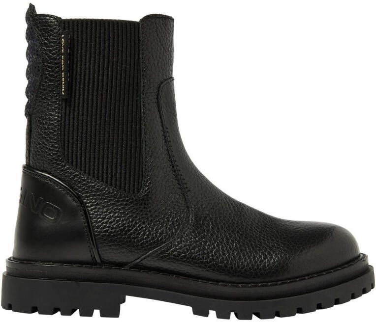 Vingino Kathy leren chelsea boots zwart