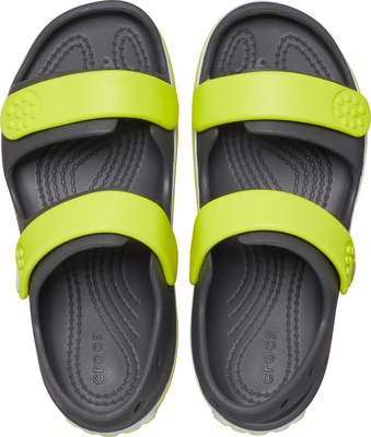 Crocs Crocband Cruiser Kids Sandaler, Slate Grey/Acidity