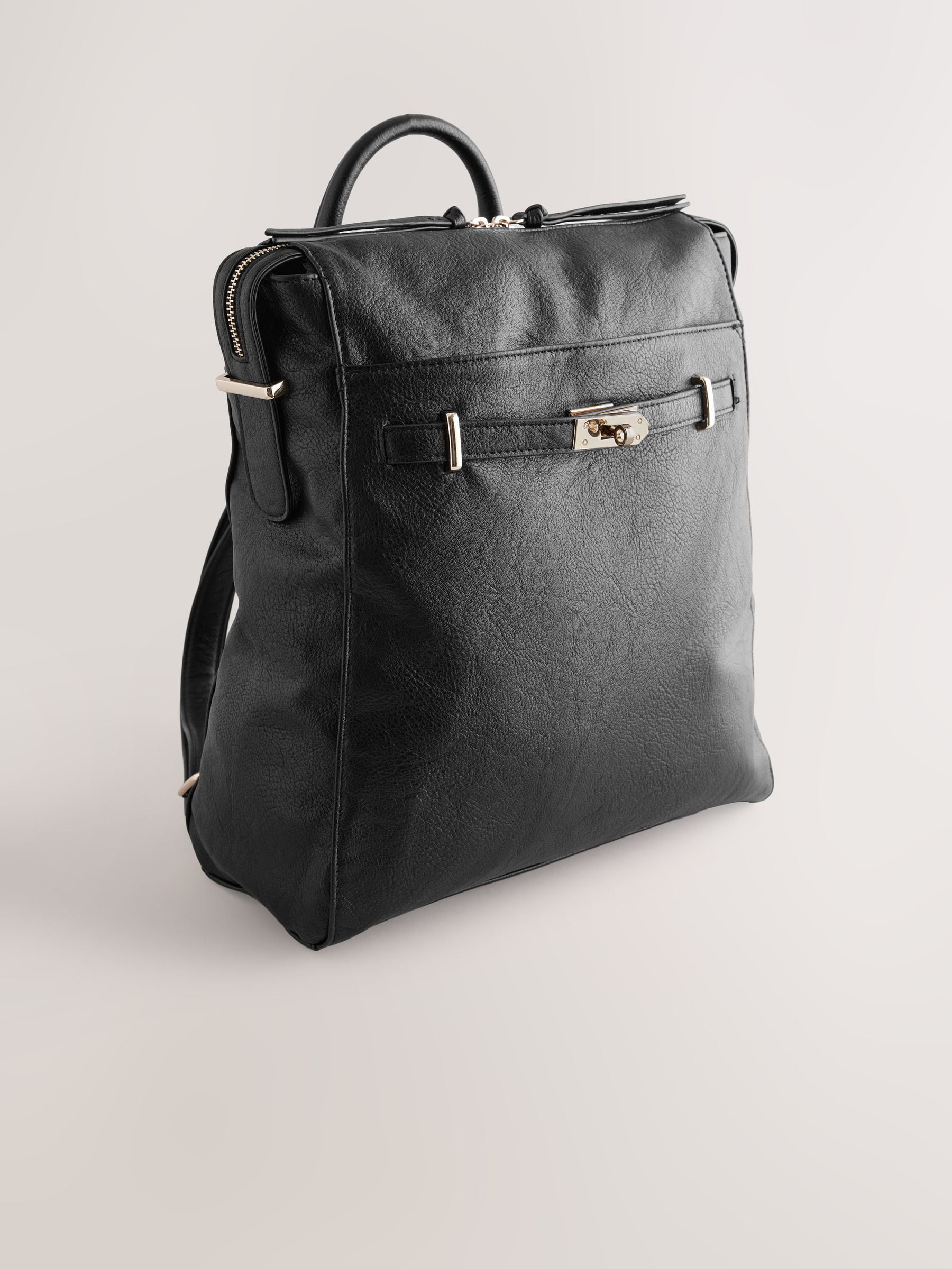 Zwart - Belted Rucksack Bag