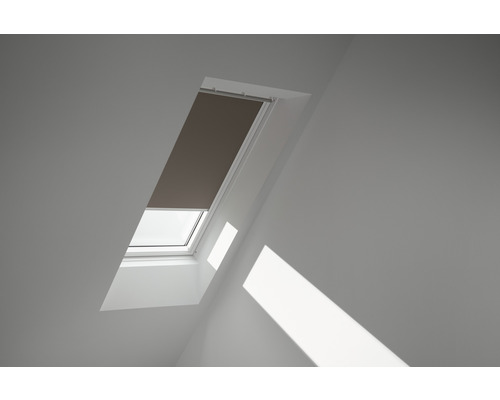 VELUX verduisterend rolgordijn, massief nougat, handmatig, aluminium frame, DKL C02 4574S