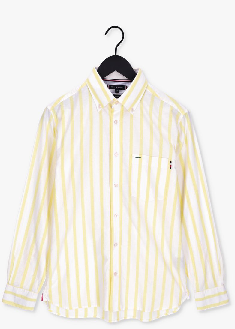 TOMMY HILFIGER gele tommy hilfiger casual overhemd bold oxford stripe rf shirt