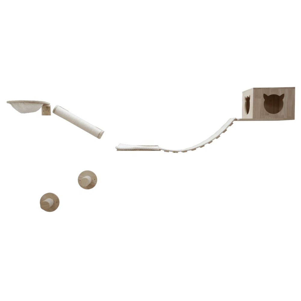 Mur d'escalade pour chats andes 52x40x32 cm naturel et blanc