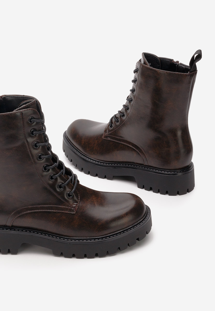 Bottines rangers femme bruns Sarianna