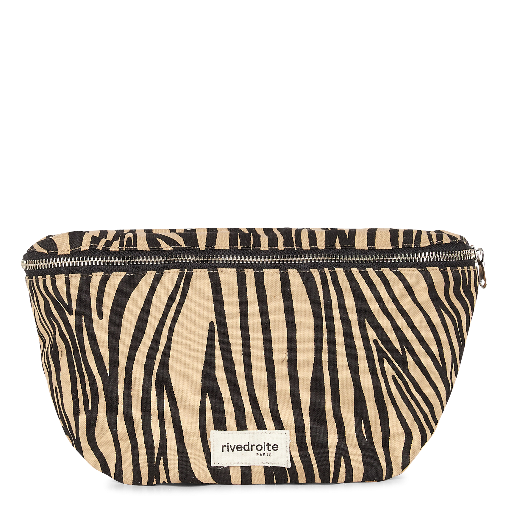 CUSTINE XL - Sac banane imprimé en coton | Beige