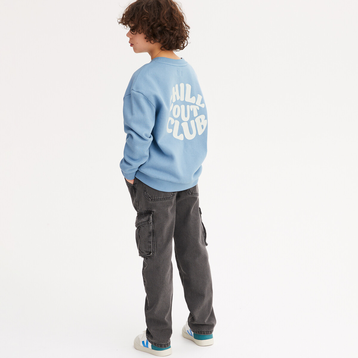 COLEÇÃO LA REDOUTE<br>Suéter oversized de gola redonda em fleece
