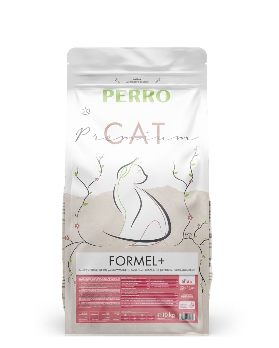 PERRO Cat Premium - Formel+ Ohne Getreide - Trockenfutter Katze