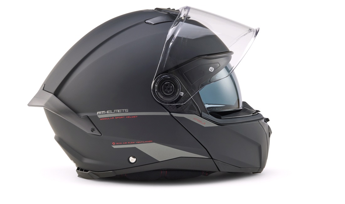 Styrthjelm flip-up MT Atom 2 SV matsort str. S