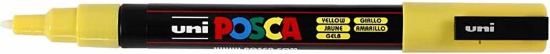Posca Tusch - Nr. Pc-3M - Tykkelse 0,9-1,3 MM - Gul