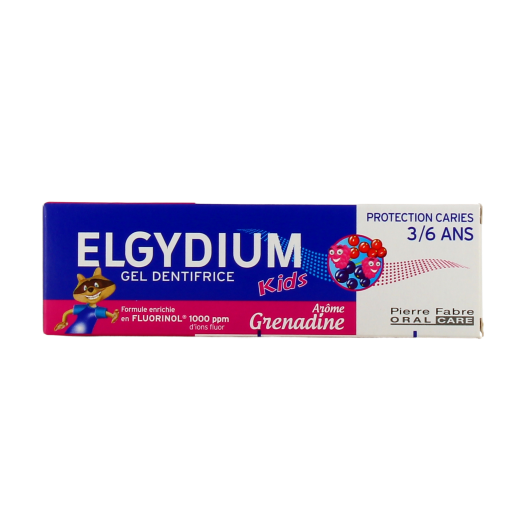 Dentifrice protection caries à la grenadine Elgydium Kids