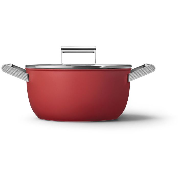 SMEG Kochtopf mit Deckel 24 cm CKFC2411RDM Rot