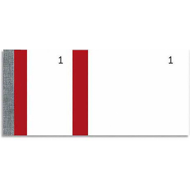 Bloc vendeur 100 feuillets 60x135 mm Rouge
