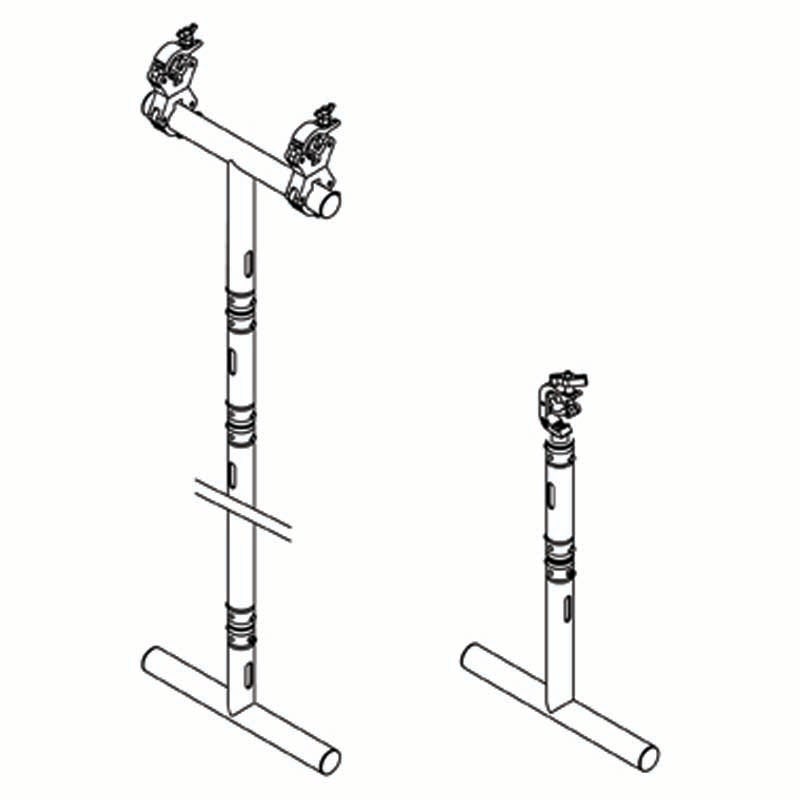 Doughty T45766 Drop arm zwart 500 mm zwart