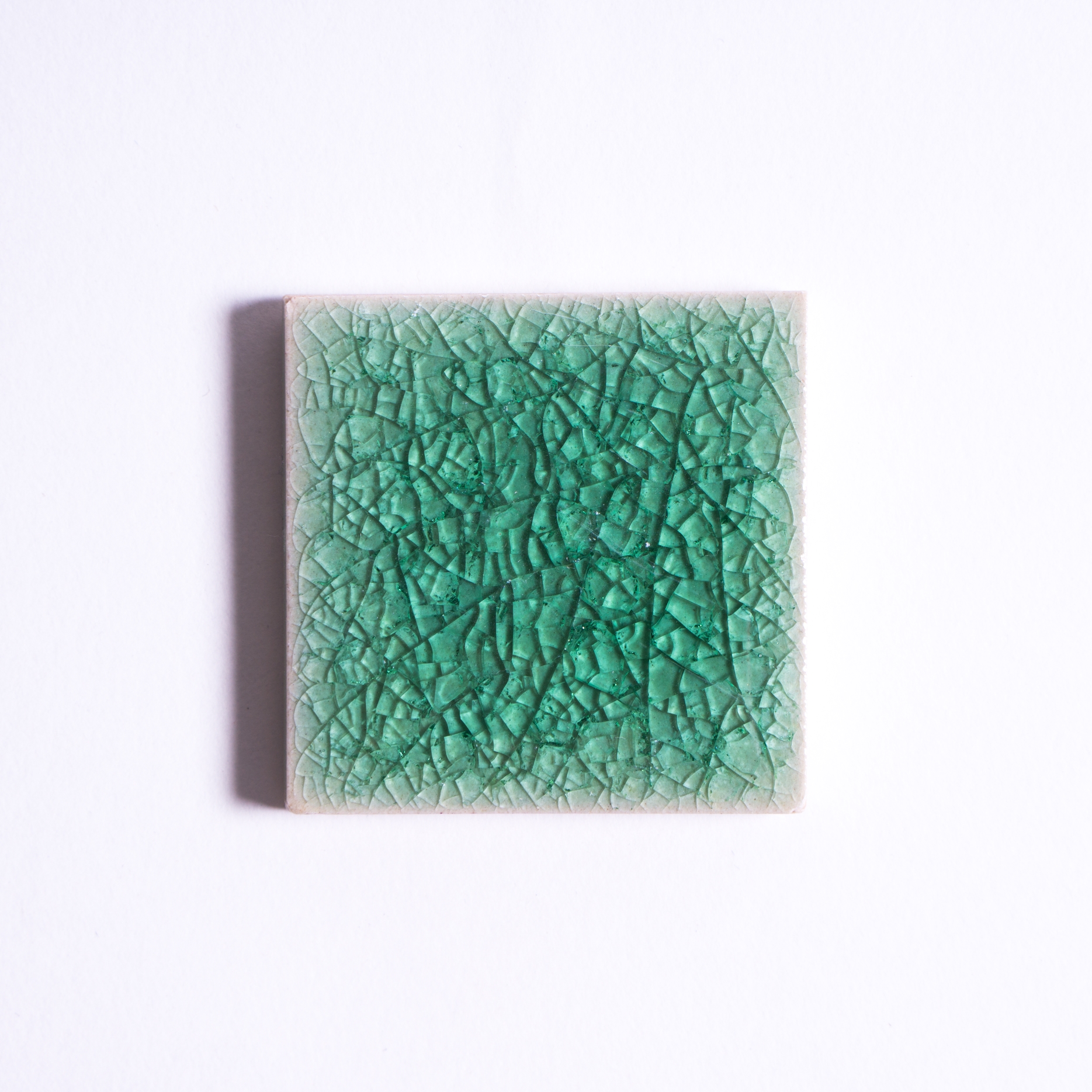 Fliese 'Craquele' hellgrün, L 10 cm, B 10 cm von fischer's lagerhaus