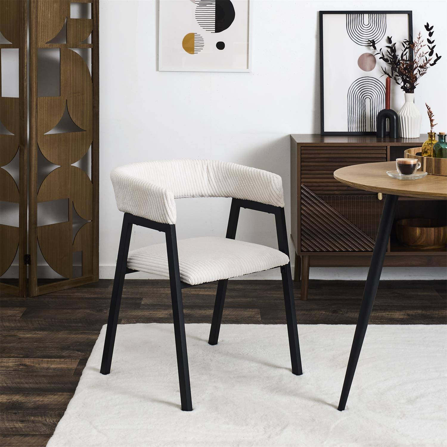 SCOTT FAUTEUIL DESIGN COTELE BEIGE