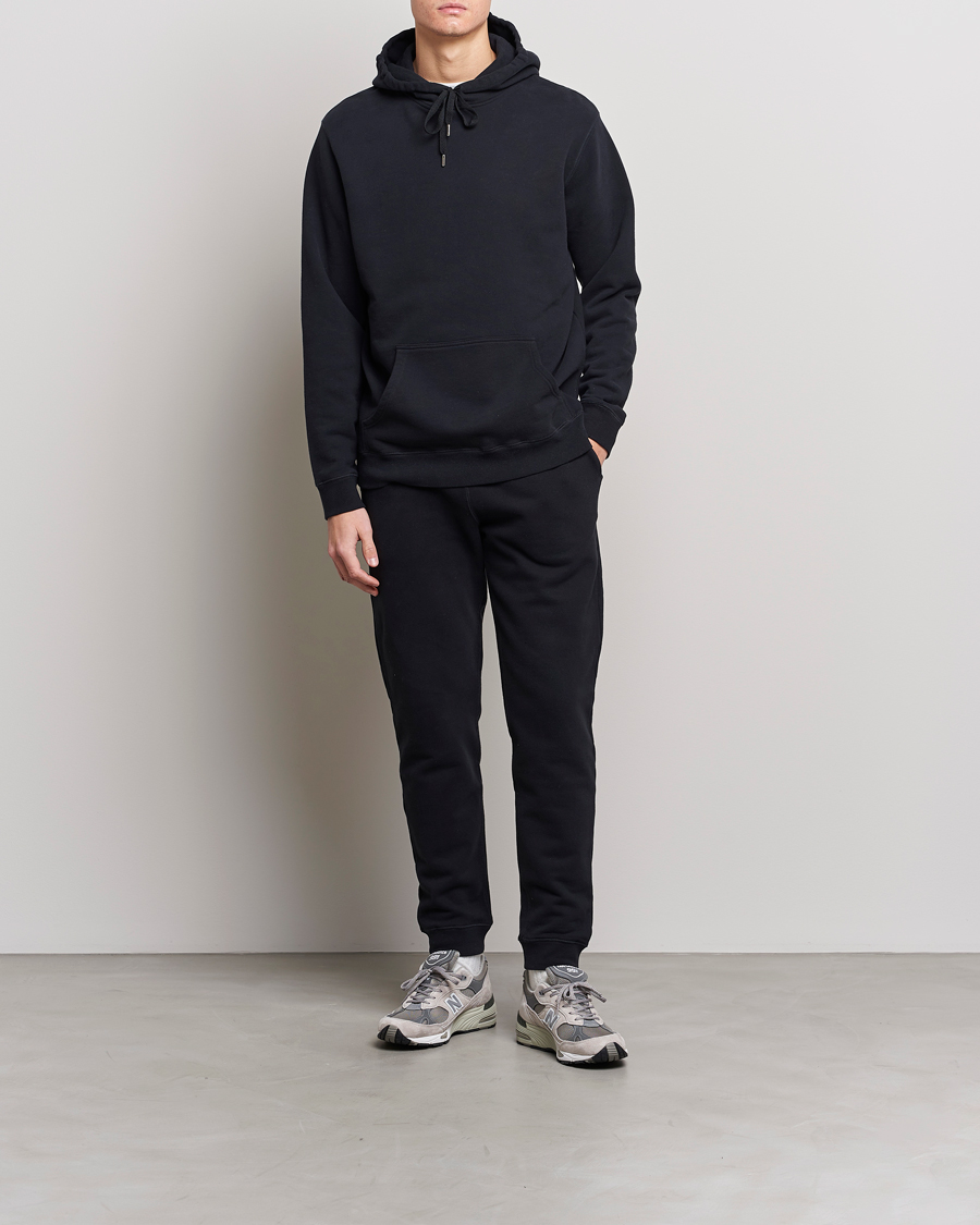 Sunspel Cotton Loopback Track Pants Black