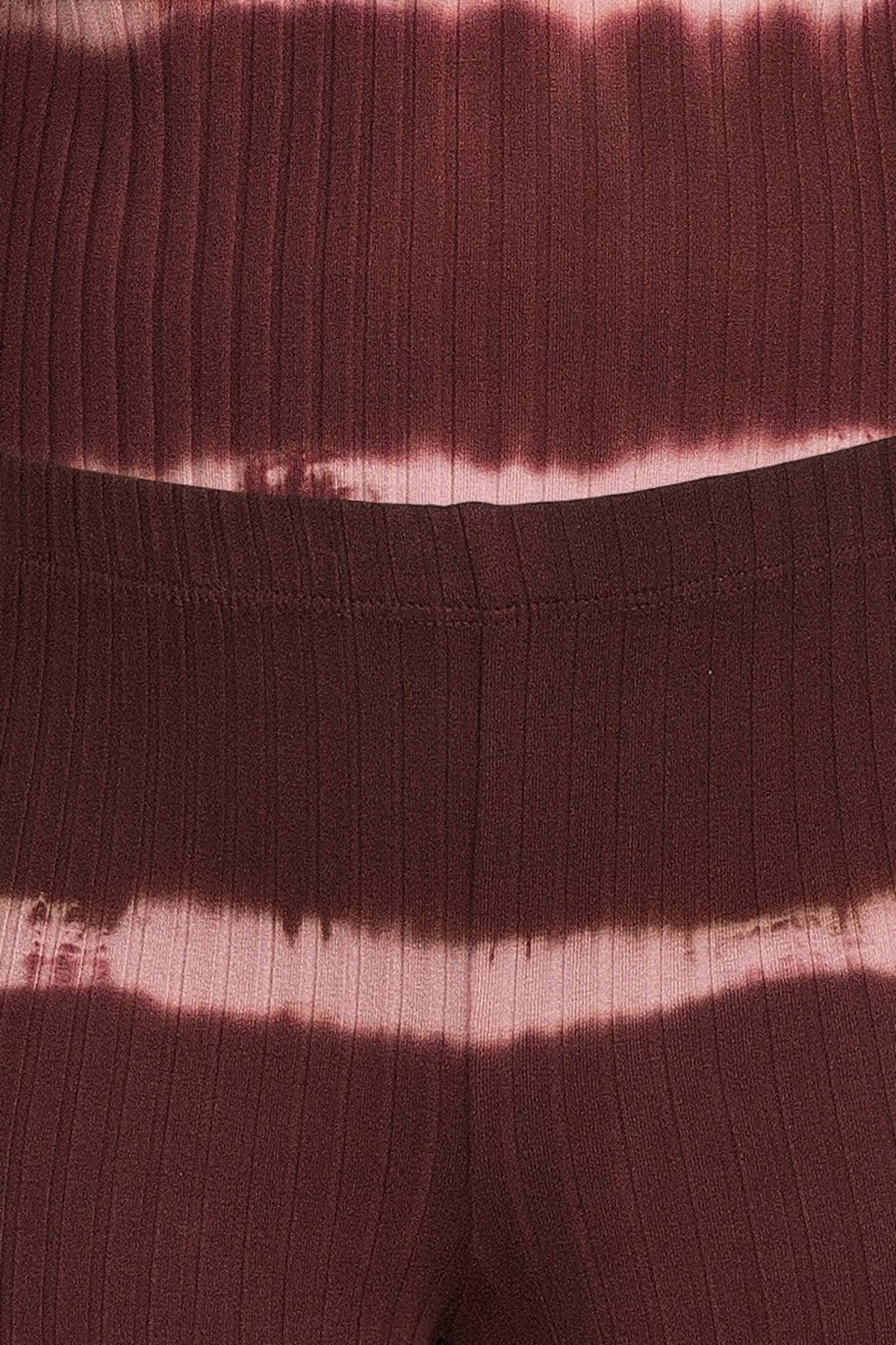 Your Wishes tie-dye flared broek wijnrood/roze