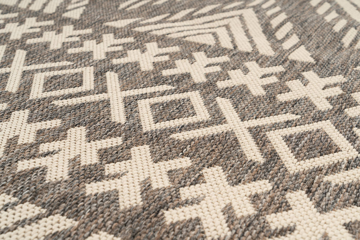 Outdoor-Kurzflorteppich SPLASH 500 - braun-creme - 80x150 cm