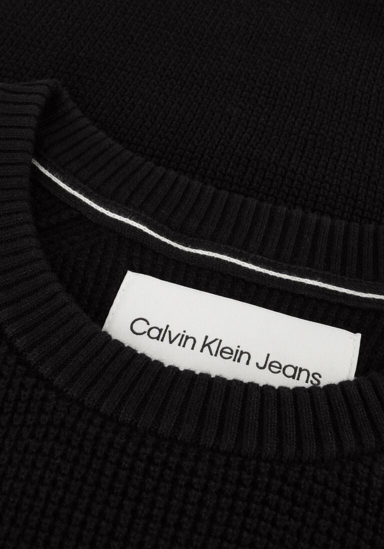 CALVIN KLEIN zwarte calvin klein sweater badge easy sweater
