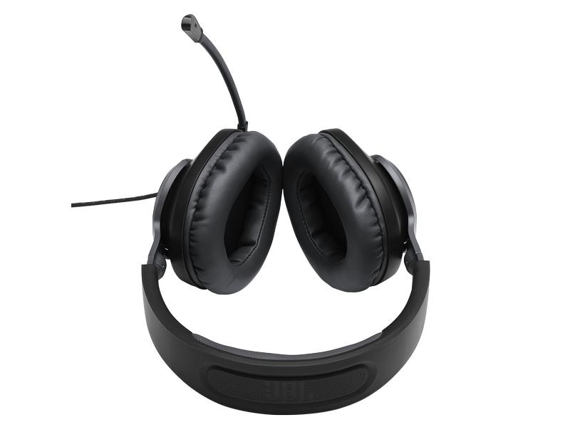 JBL Headset Quantum 100 Schwarz Kabelgebundenes Over-Ear-Gaming-Headset mit abnehmbarem Mikro