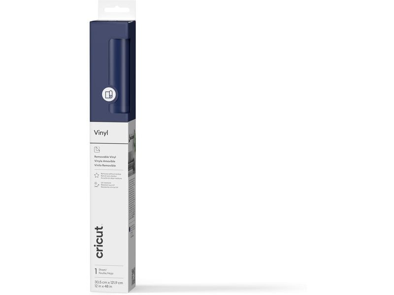 Cricut Vinylfolie wiederablösbar 30.5 x 122 cm, 1 Stück, Ma Selbstklebendes Vinyl Marineblau