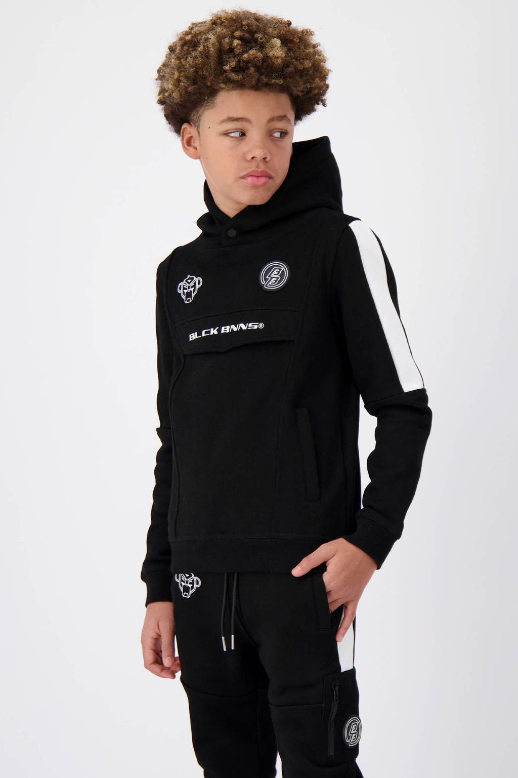 BLACK BANANAS hoodie zwart/wit