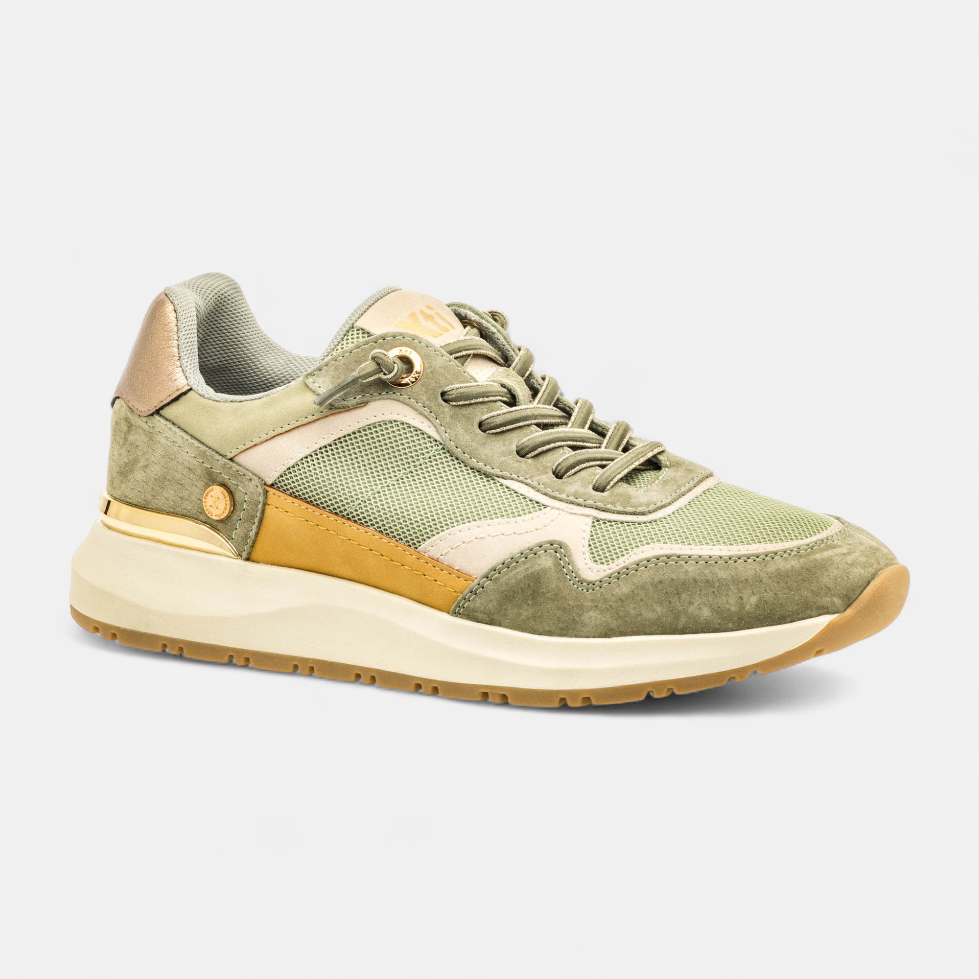 Baskets basses Femme kaki