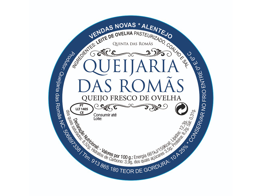 QUEIJO QUINTA DAS ROMÃS OVELHA FRESCO 2X70G PRODUTO LOCAL