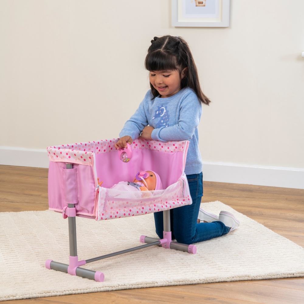 Dolls Beside Me Crib Spot Print