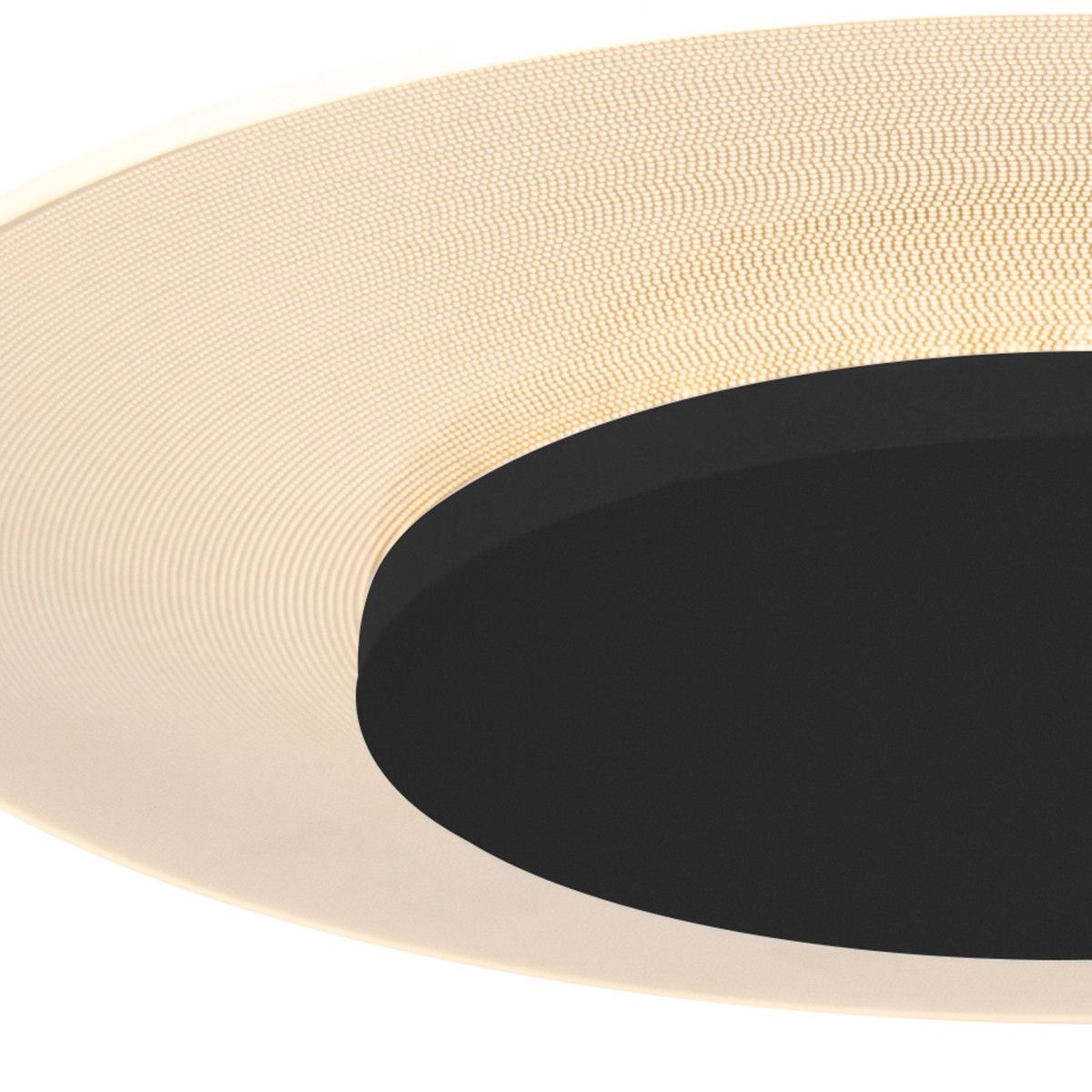 Moderne plafondlamp wit met zwart 36cm incl. LED - Lido
