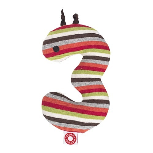 Chiffre 3, jouet en tissu