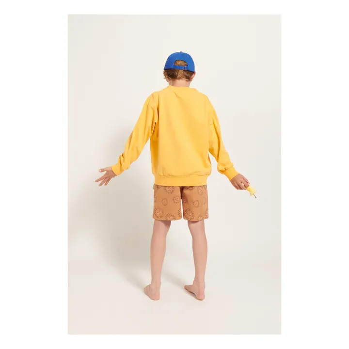 Weekend House Short Fleurs Coton Bio | Camel