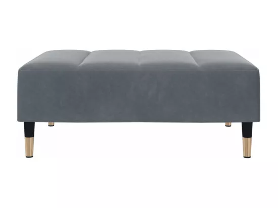 Repose-pied gris foncé 77x55x31 cm velours