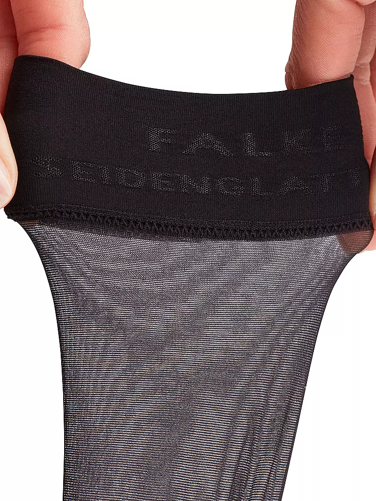 FALKE Söckchen SEIDENGLATT 15 DEN black schwarz