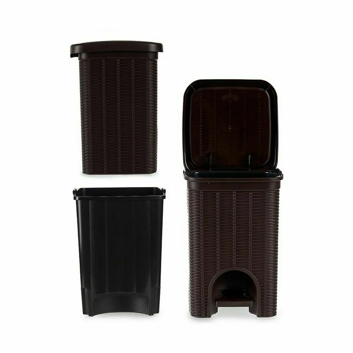 Stefanplast Elegance Poubelle à Pédale 6L Marron