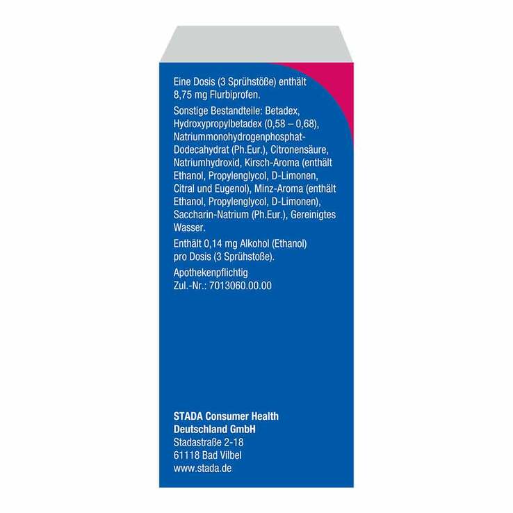 Flurbiprofen STADA 8,75 mg / Dosis Spray Anw.Mundhö., 15 ml