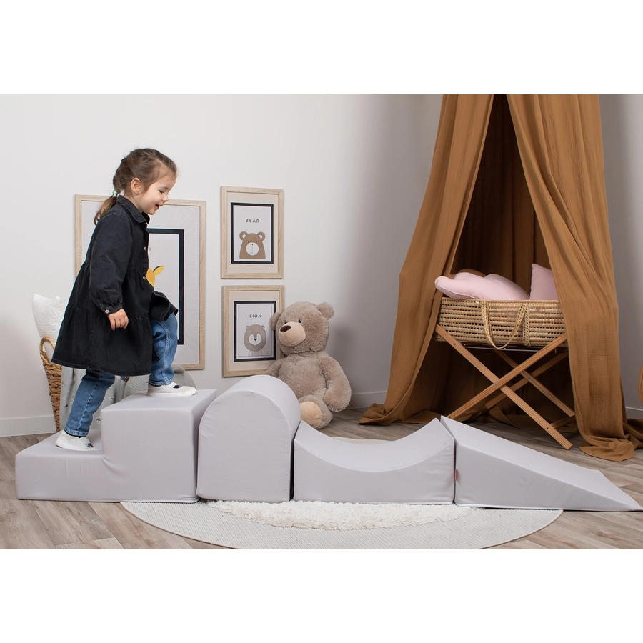 knorr toys® Spielblöcke soft - Grau4tlg.