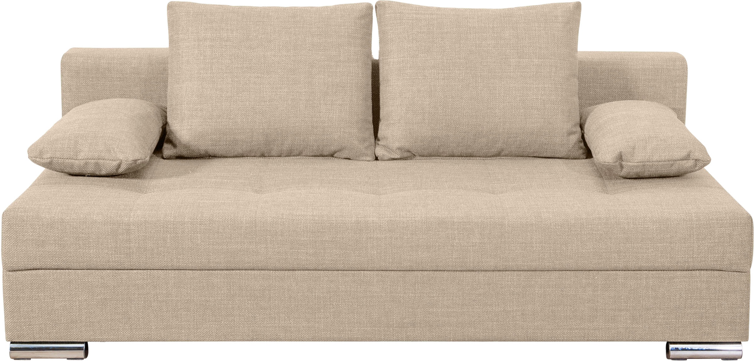 COLLECTION AB Schlafsofa »Tania mit Bettfunktion und Bettkasten« komfortabler Sitzkomfort: Federkern-Polsterung, inklusive Rückenkissen