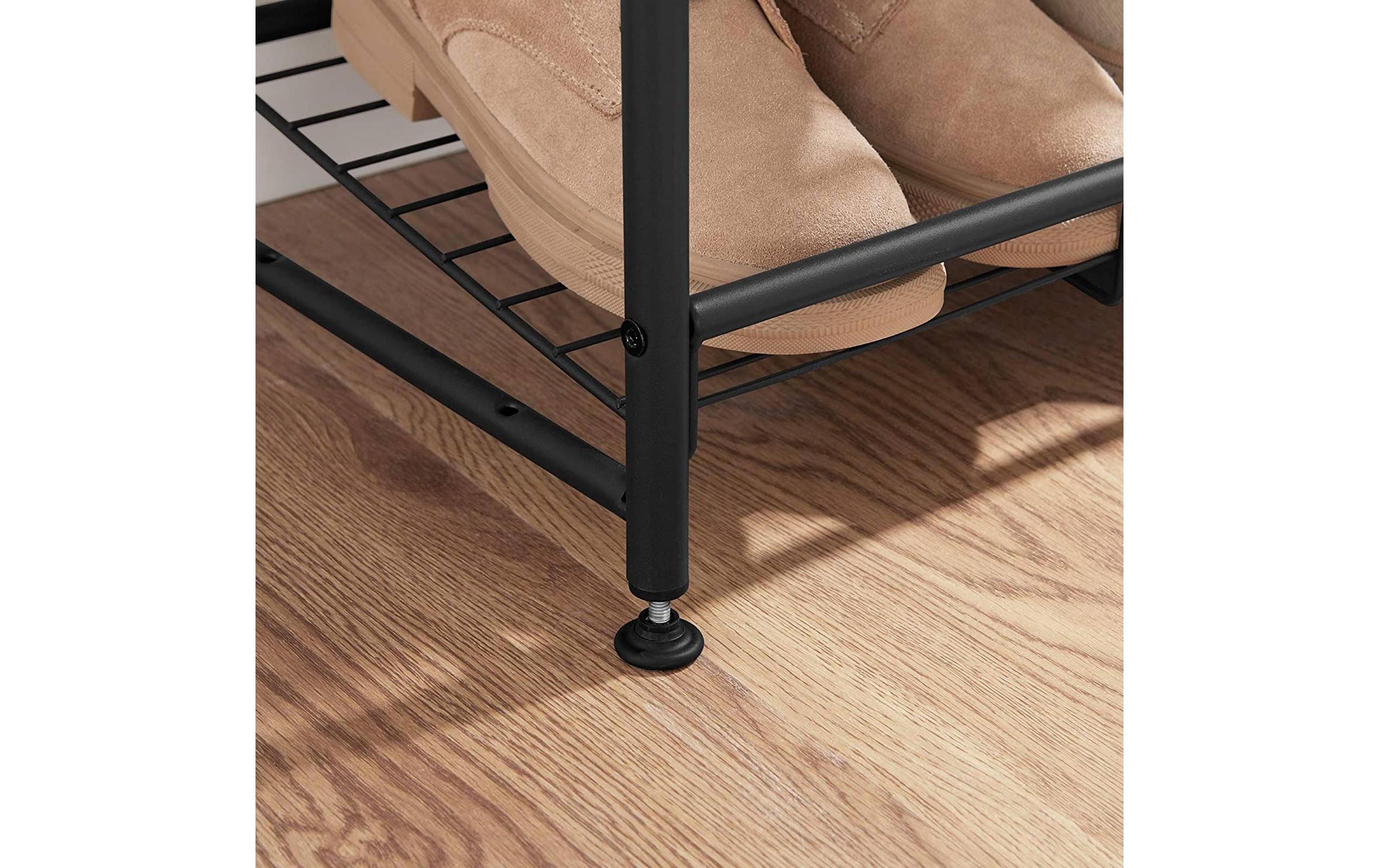 Schuhregal 68.5 x 65 cm, SchwarzSchuhgestell mit 4 Ablagen