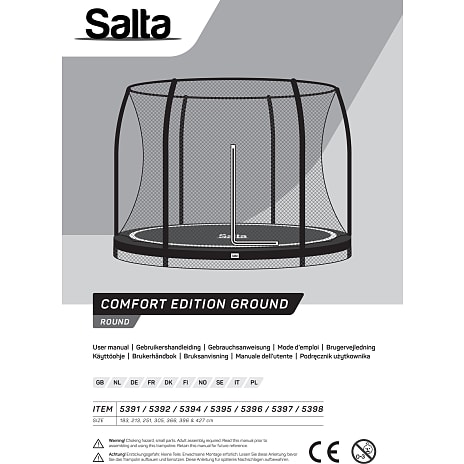 Salta Comfort Edition inground havetrampolin Ø: 366 cm