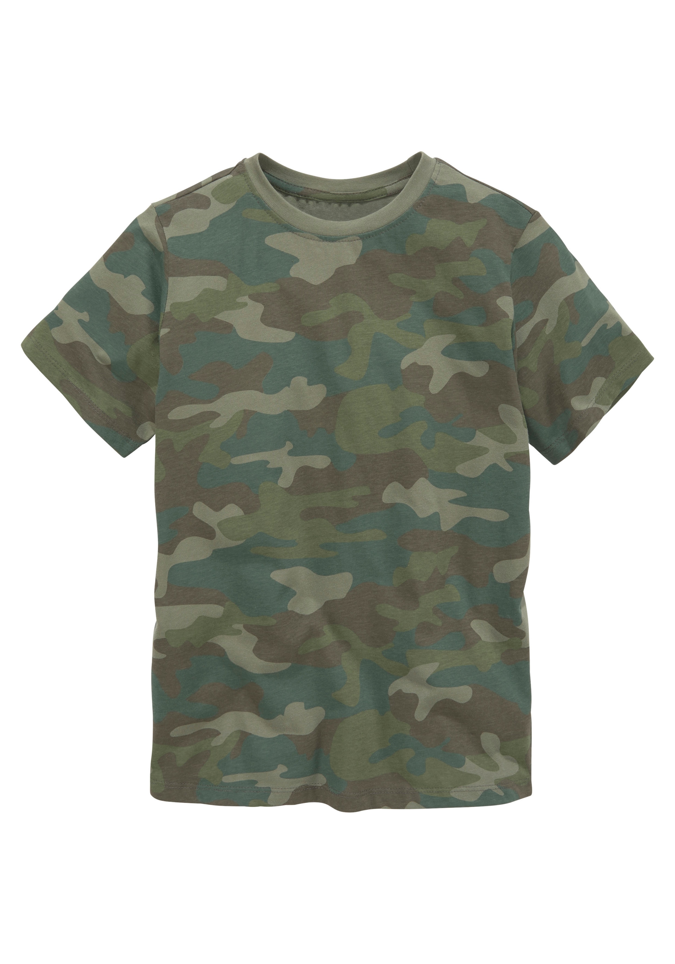 KIDSWORLD T-Shirt »in cooler Tarnoptik«, Kurzarm,  stylischer Allover-Druck