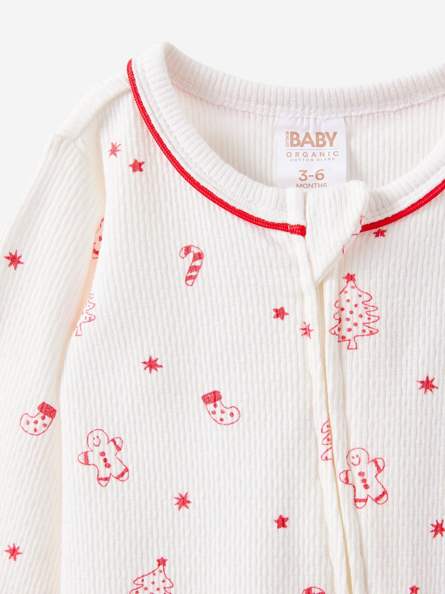 Wit - Cotton On Pointelle Zip Sleepsuit