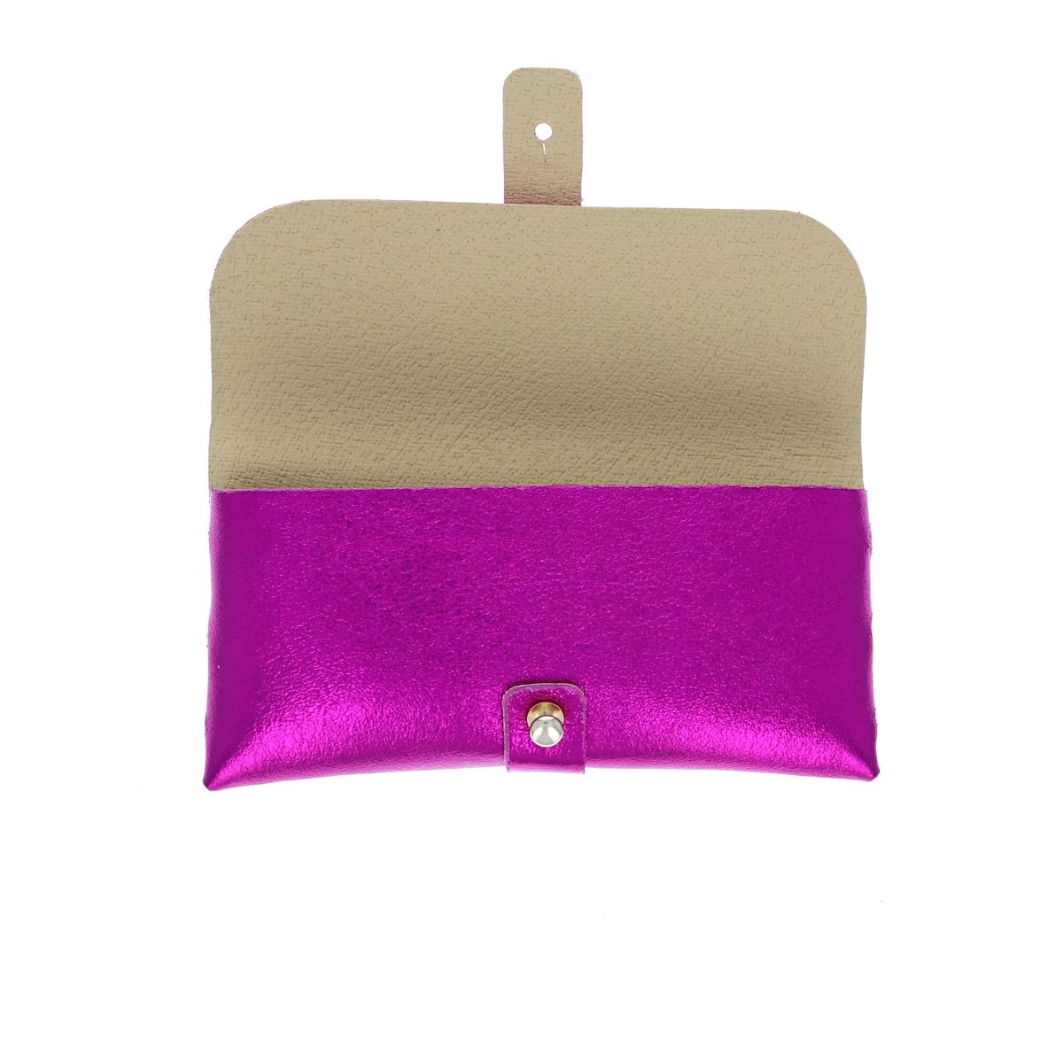 Etui à lunettes cuir irisé fuchsia Maison Suzanne