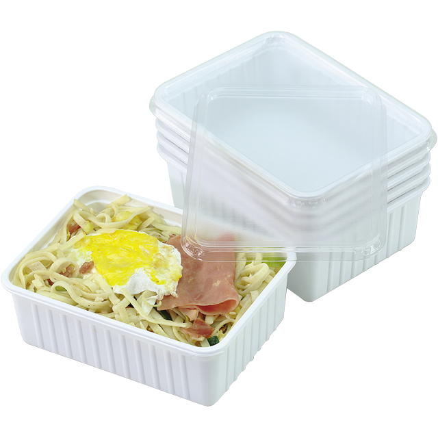 Bak, PS, 1000ml, incl. deksel, kilobak, 180x135x60mm, wit