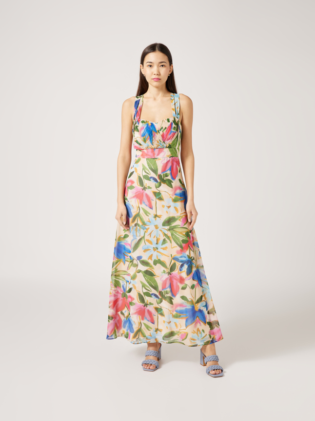 Robe longue imprimée