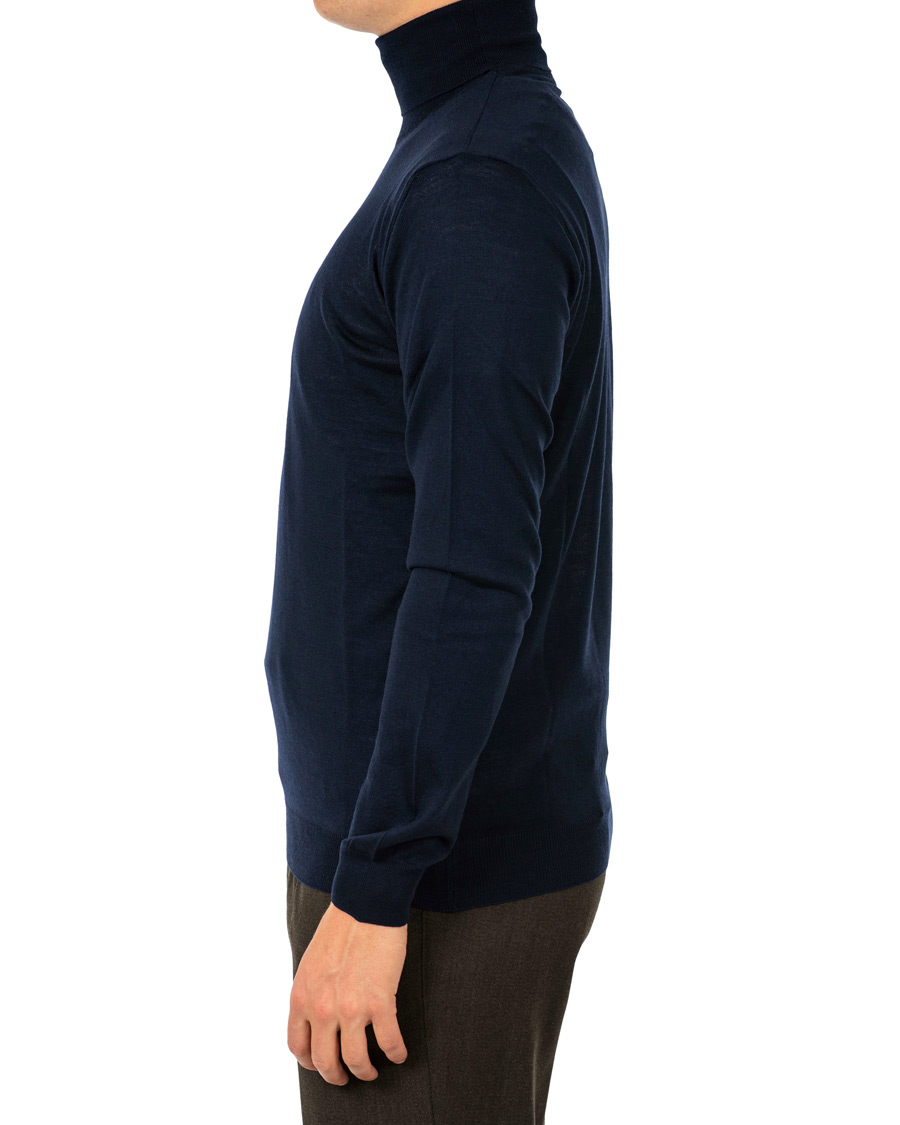 Oscar Jacobson Cole Extra Fine Merino Rollneck Navy