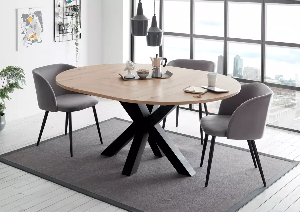Esstisch mit Auszug Big System Ø 110/150 cm