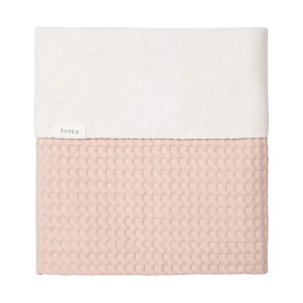 Koeka Amsterdam Wafel Wiegdeken - Cotton Fleece - Rosa Salt