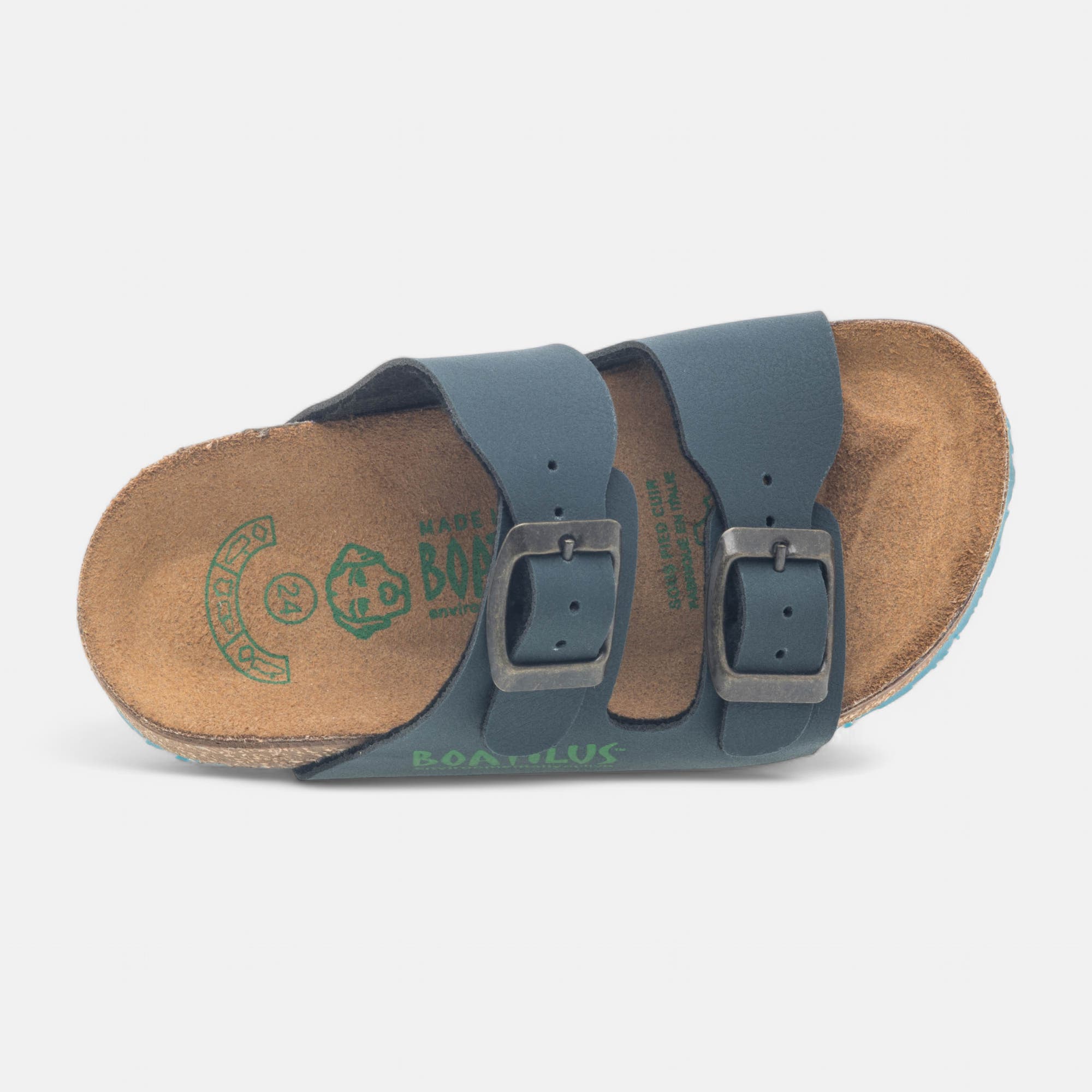 Mules semelle liège Garçon bleu marine