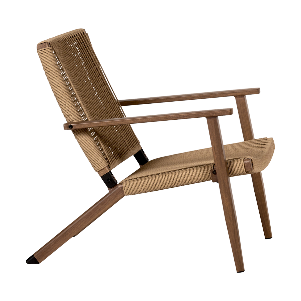 Rotan tuinstoel Dion - met armleuningen Bruin