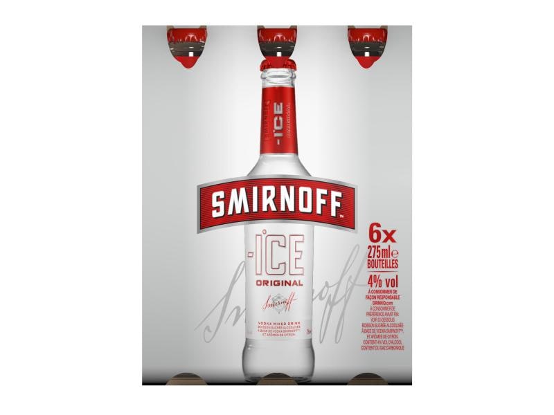 Smirnoff Vodka Ice 6 x 0.275 l Spirituosen Spezialität auf Basis von Getreide